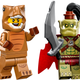 From left to right it’s a Lego Robot Warrior, T-Rex Costume Fan, Orc, and Rococo Aristocrat.